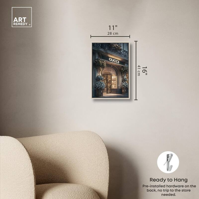 Illuminated Luxury Store Canvas by Art Remedy