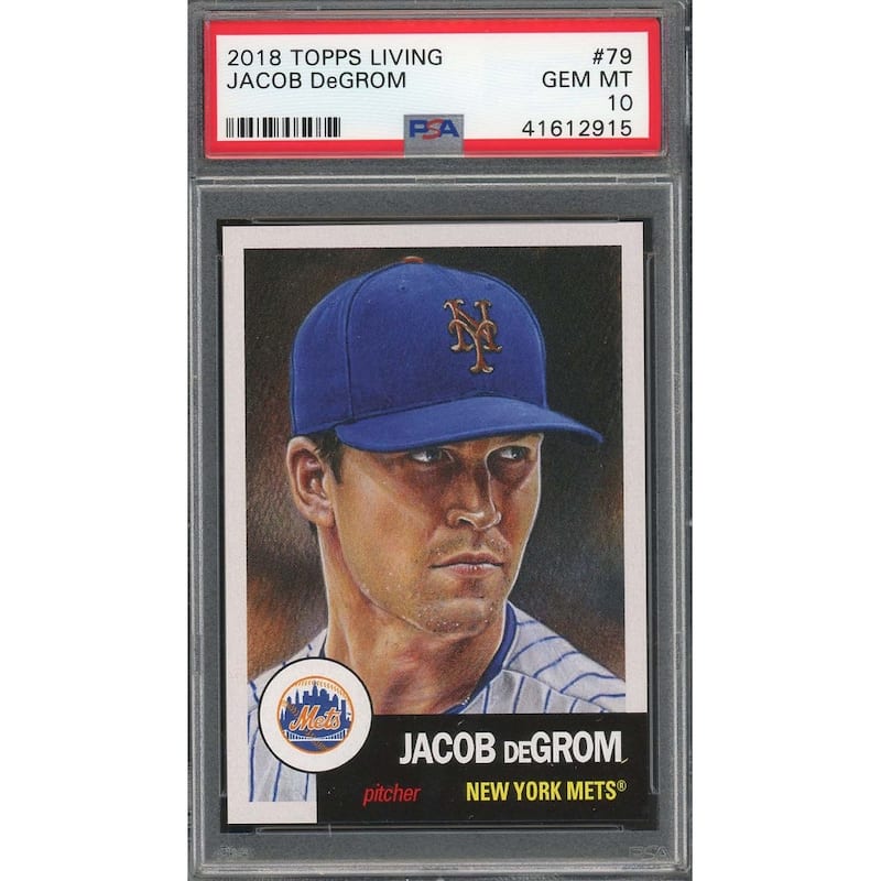 Jacob Degrom 2018 Topps Living Baseball Card #79 Graded PSA 10 GEM MINT - 8'6" x 11'6"