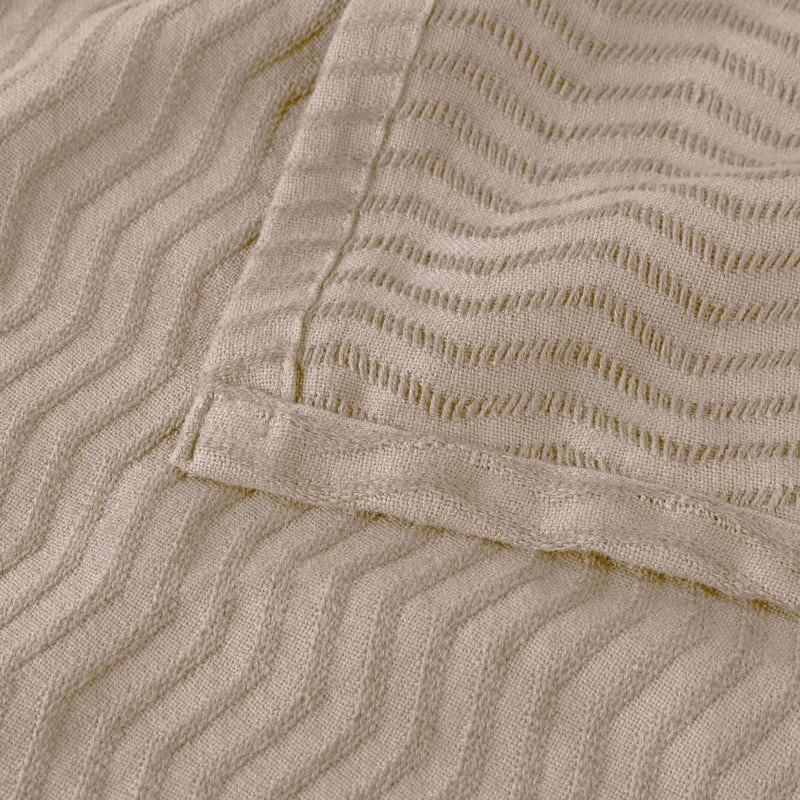 Blue Nile Mills Chevron Striped Jacquard Dobby Weave Cotton Throw Blanket