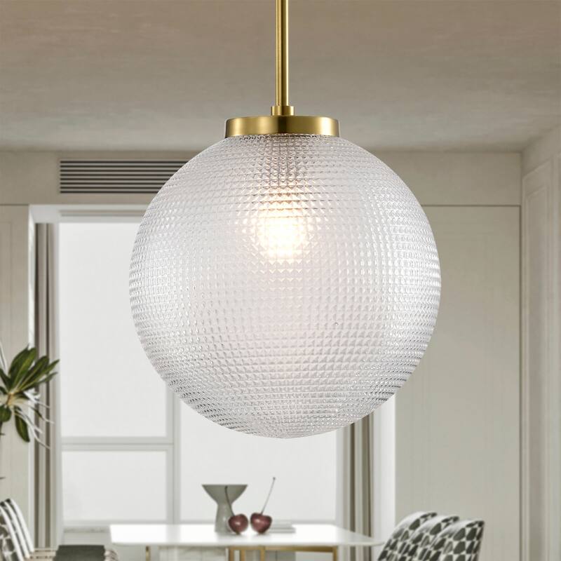 Sokix Frosted Pyramidical Glass Globe Pendant Ceiling Lamp Downrod
