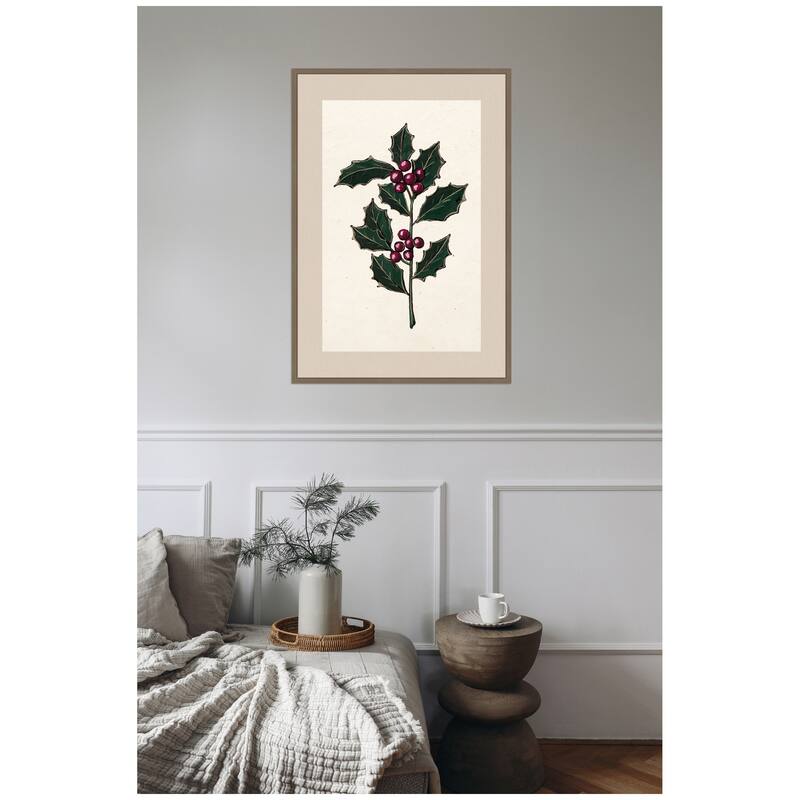 Kate and Laurel Sylvie Framed Canvas Silver and Pine 21 by Pam Vale