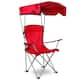 Foldable Beach Canopy Chair Sun Protection Camping Lawn Chair - Red