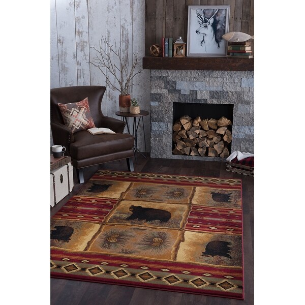 Alise Rugs Natural Lodge Novelty Lodge Area Rug. Opens flyout.