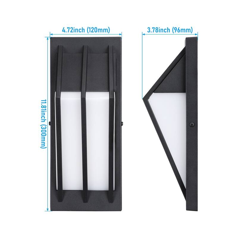 LED Exterior Wall Lights, 100-277V, 3000K Warm White - 2pack