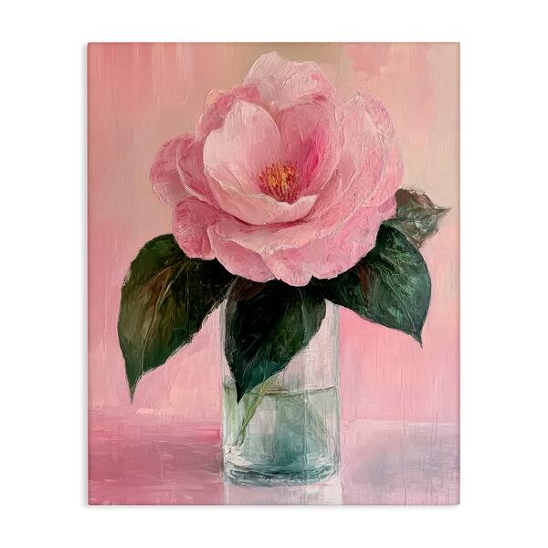 Stupell Coral Flower Pink Blossom Canvas Wall Art Design by Petal ...