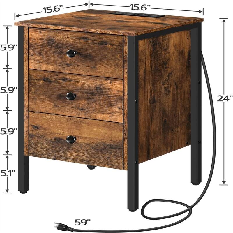 Nightstand with Charging Station