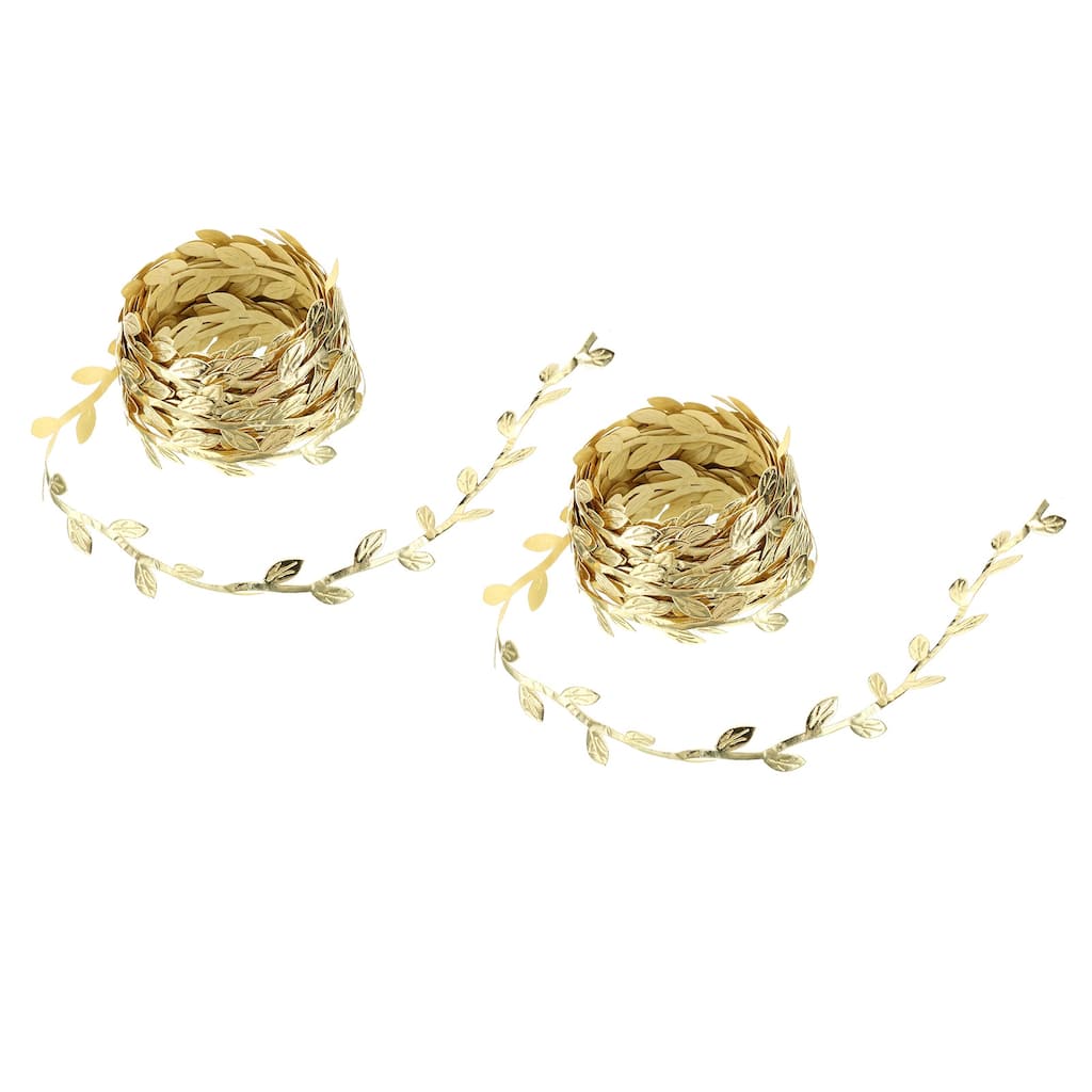 22 Yards Leaf Ribbon, Leaves Trim Rope Artificial, Style 8