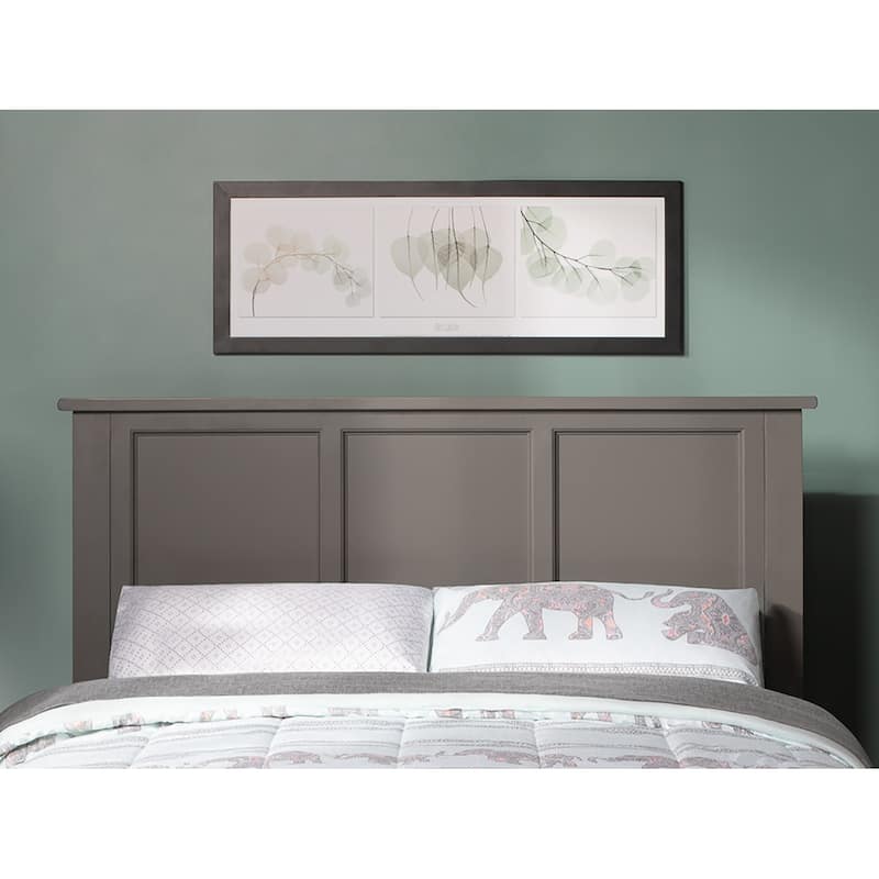 Madison Full Wood Platform Bed with Matching Footboard in Grey