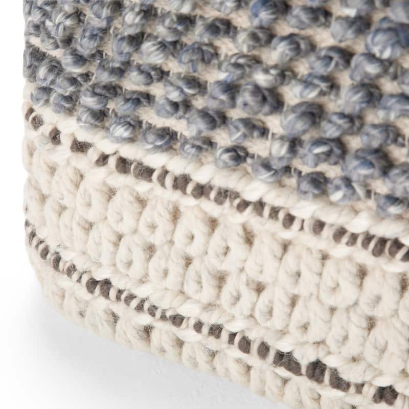 WYNDENHALL Heyfield Square Pouf Handloom Woven
