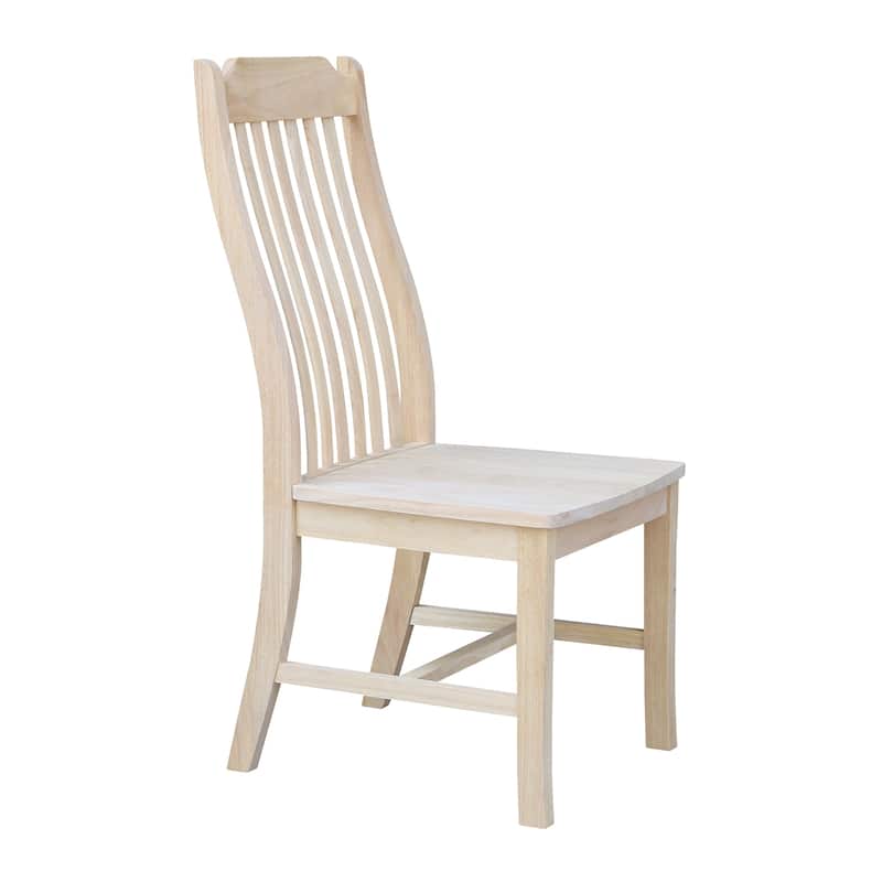 International Concepts Solid Wood Steambent Mission Dining Chairs, Set of 2