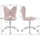 preview thumbnail 2 of 16, Cute Butterfly Back Kids Desk Chair, Adjustable Furry Swivel Chair for Study/Home/Bedroom/School