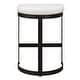 preview thumbnail 7 of 6, Uttermost Ivanna White Counter Stool - 14.5"D x 18"W x 26"H