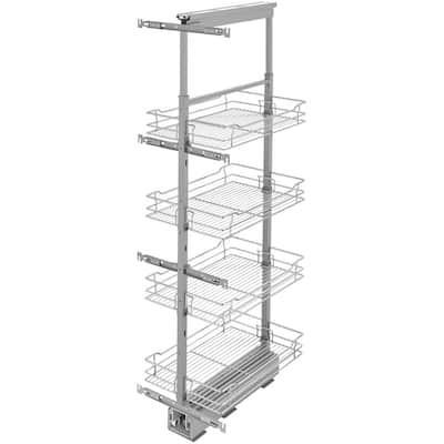Rev-A-Shelf 5700 Series 51-58 Inch Adjustable Height Pull Out 4 Tier