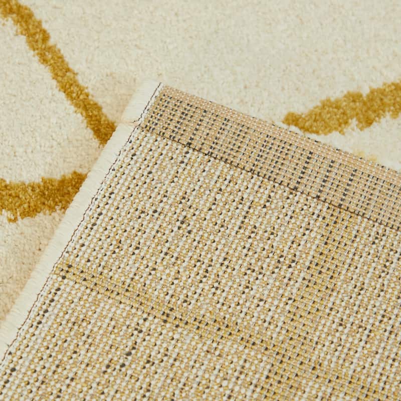 Descartes Abstract Modern Area Rug - 5'3" x 7' - Mustard