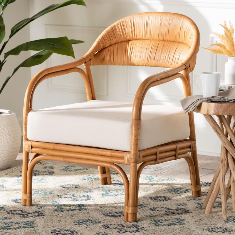 Marisa Bohemian Light Honey Rattan Arm Chair