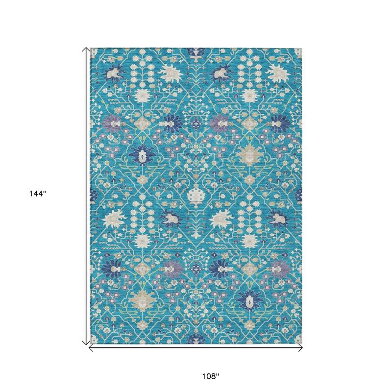 HomeRoots Oriental Traditional Rectangle Outdoor Rug