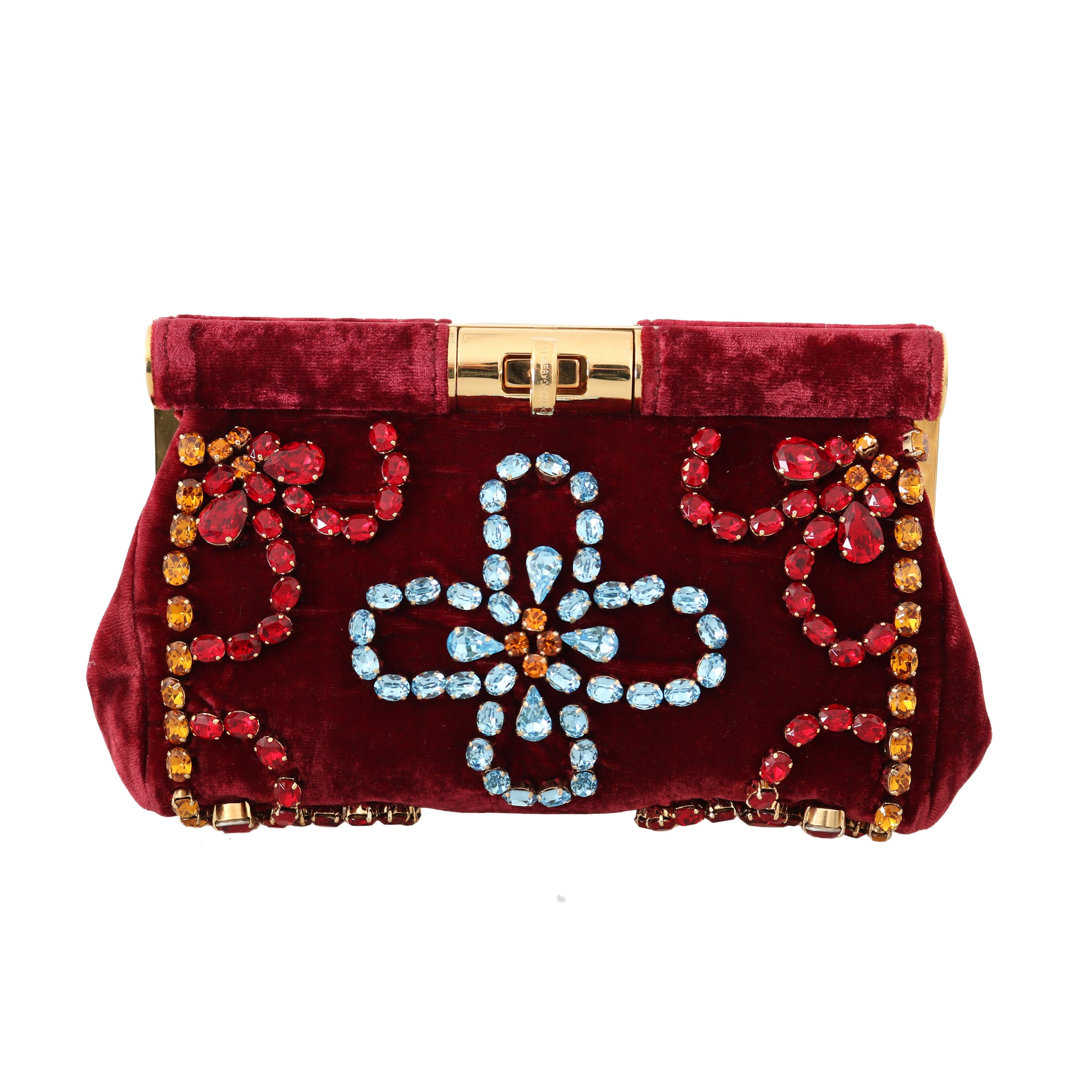 red and gold clutch