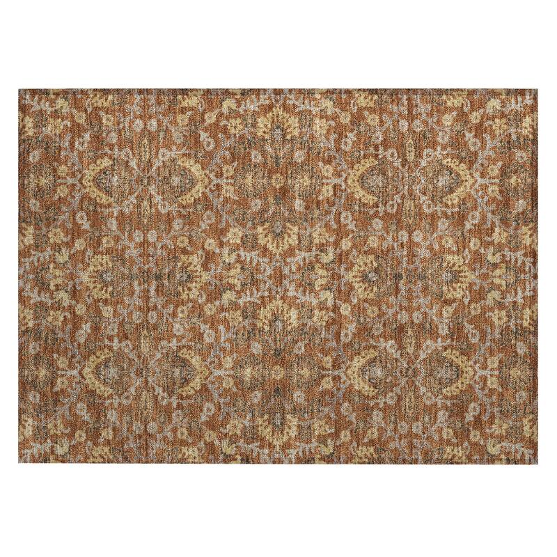 Machine Washable Indoor/ Outdoor Traditional Hartman Chantille Rug