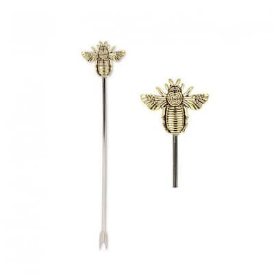 Set Of 4 Bee Cocktail Pick