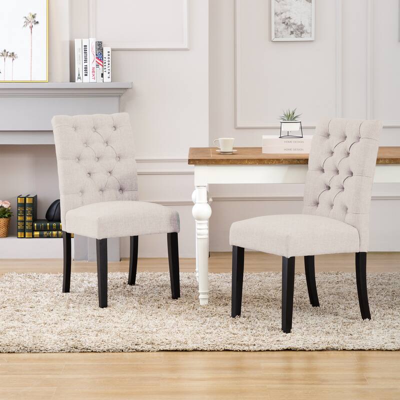 Grandview Tufted Dining Chair (Set of 2) - Beige