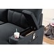 preview thumbnail 5 of 14, Kaden Fabric Sleeper Sectional Sofa with Storage Chaise and Arms