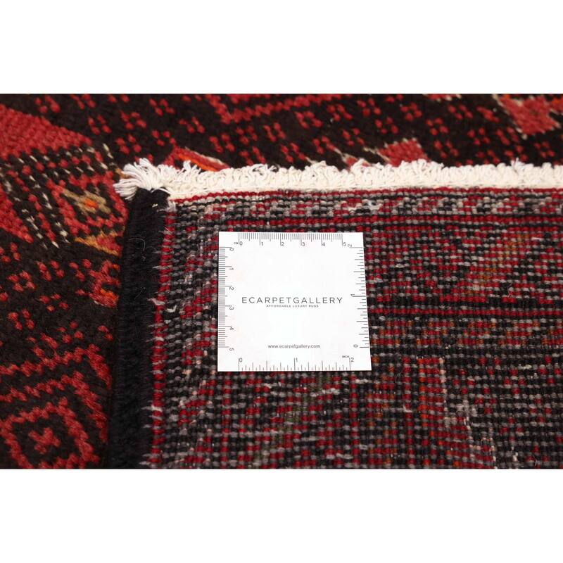 ECARPETGALLERY Hand-knotted Baluch Black, Red Wool Rug - 3'2 x 5'10