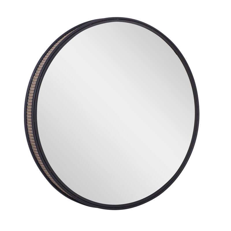 Metal Wall Mirror with Thin Frame - Black or Brown - Roche River Decor