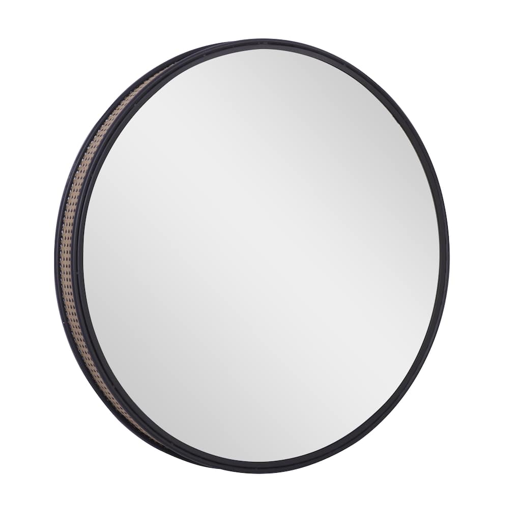 Metal Wall Mirror with Thin Frame - Black or Brown - Roche River Decor