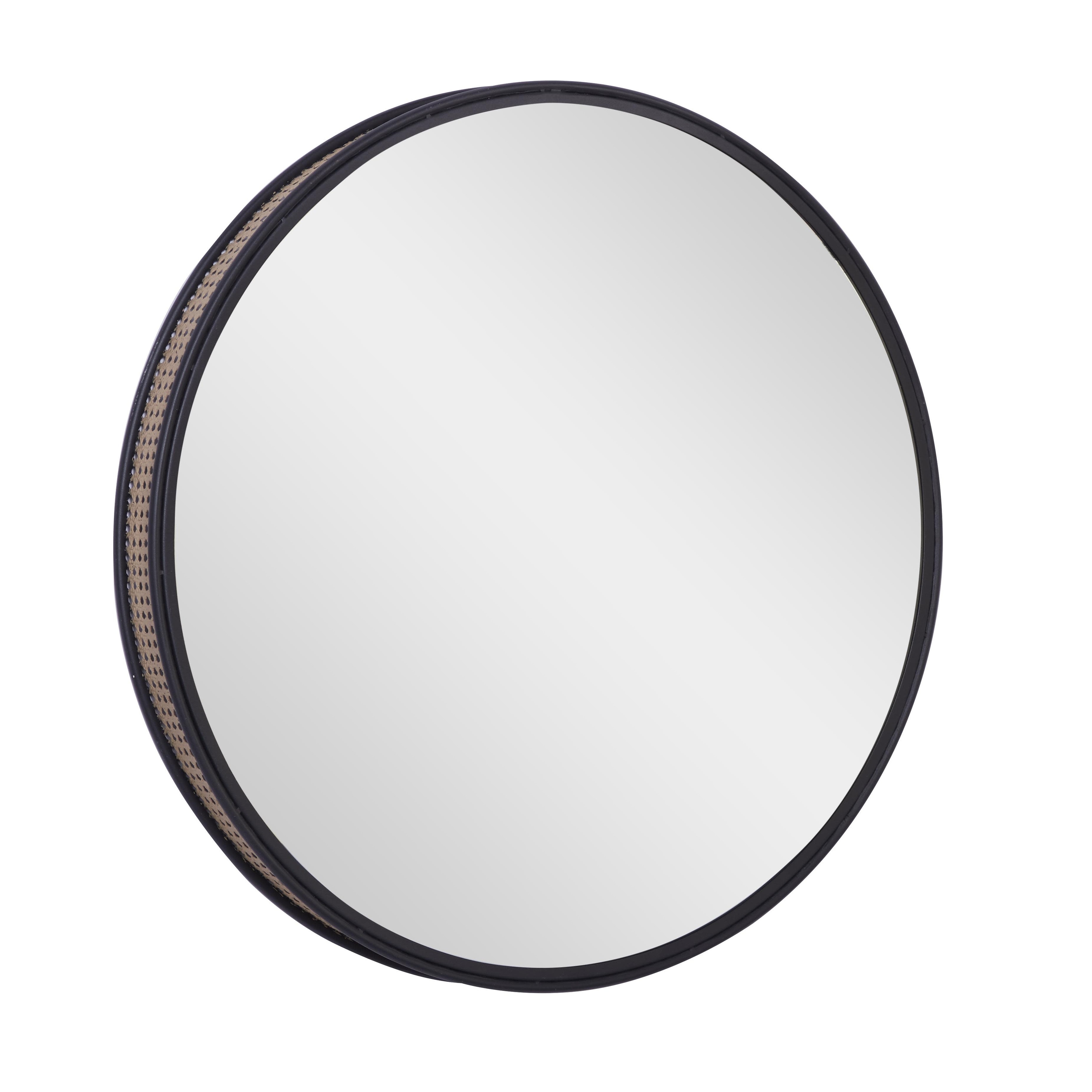 Metal Wall Mirror with Thin Frame - Black or Brown - Roche River Decor