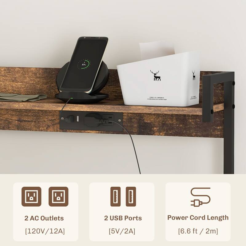 Modern S Shaped 5 Tier Bookshelf Room Divider with Open Back Design for Living Room and Office Decor - 31.5'L x 12" W x 57.25" H