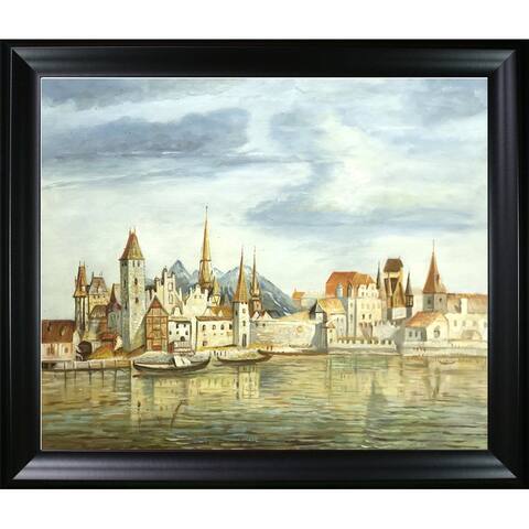 La Pastiche Innsbruck Seen from the North with Black Matte Frame, 25" x 29"