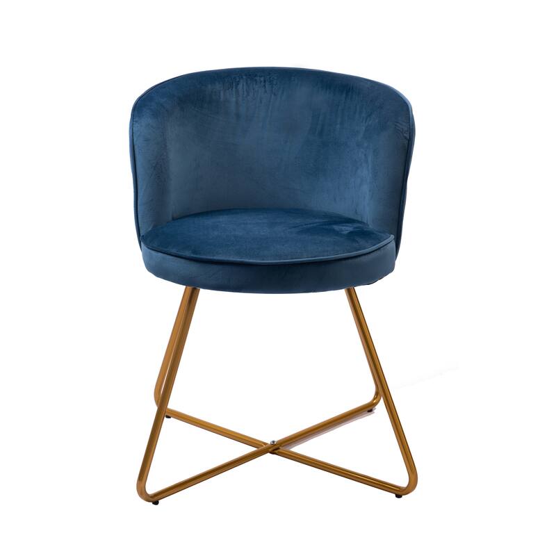 Porthos Home Orry Dining Chair, Velvet Upholstery, Gold Dipped Metal Legs
