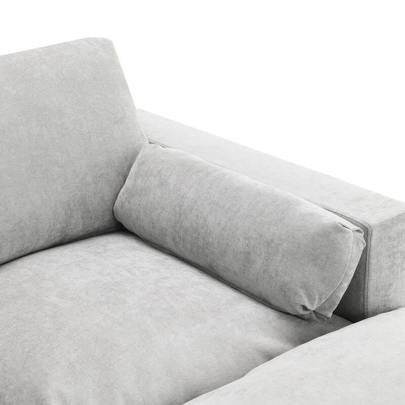 Chenille Modular Sectional Sofa, U Shaped Sectional Cloud Couch Set
