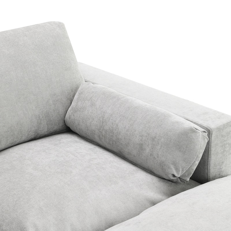 Modular Sectional Sofa Chenille Upholstered Sleeper Couches Bed
