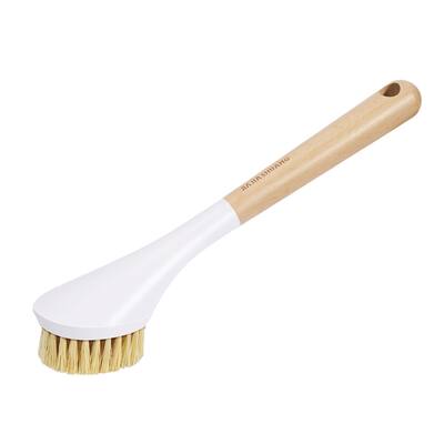 Kitchen Tableware Brush Beech Handle Cleaning Brush, Used for Cleaning Pots, Sinks, Bathroom Ceramics and Bathtub