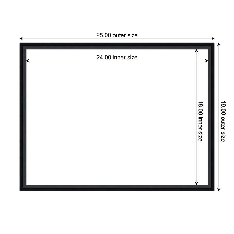 Amanti Art Lucie Black Framed Dry Erase Magnetic Board - 25 x 19 in - Lucie Black