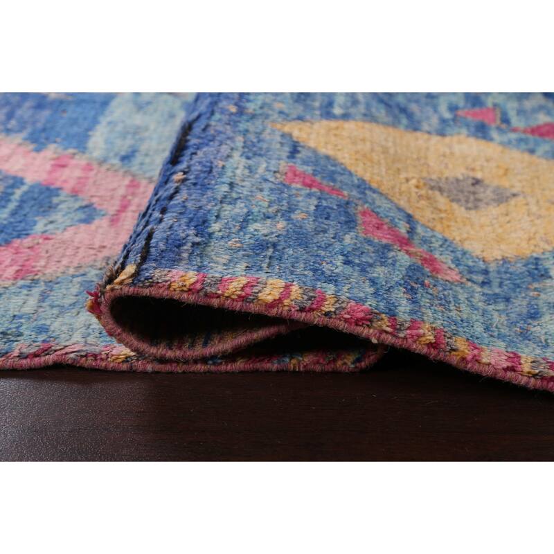 Tribal Moroccan Oriental Wool Area Rug Hand-knotted Home Decor Carpet - 5'11" x 9'6"