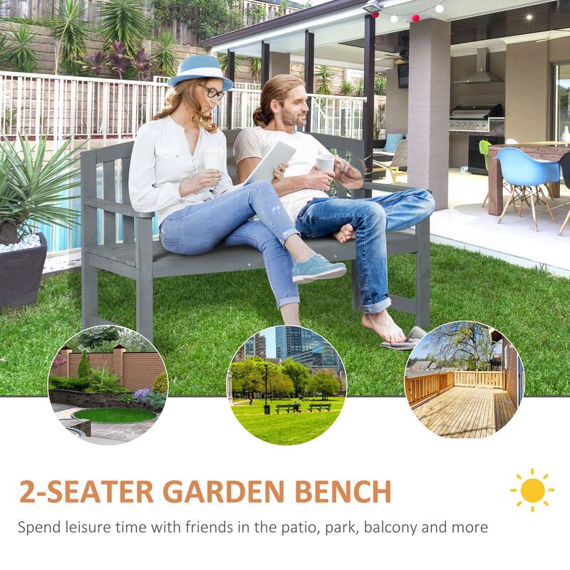 Outsunny 56" Outdoor Wood Bench (Excluding the table)
