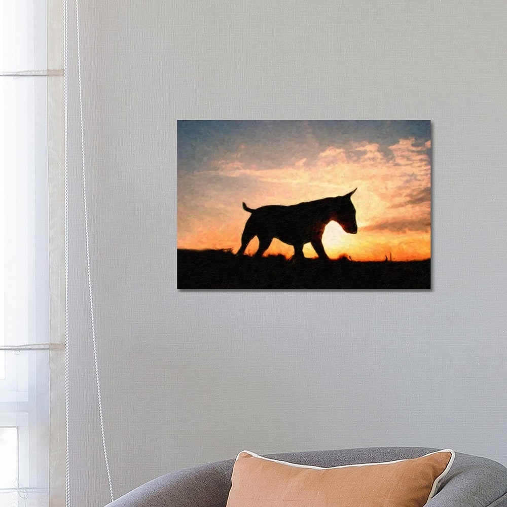 iCanvas "English Bull Terrier" by Michael Tompsett Canvas Print