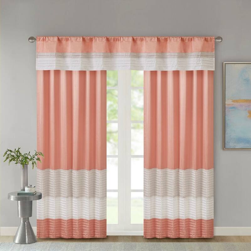 Polyoni Pintuck Curtain Panel(Only 1 Pc Panel)