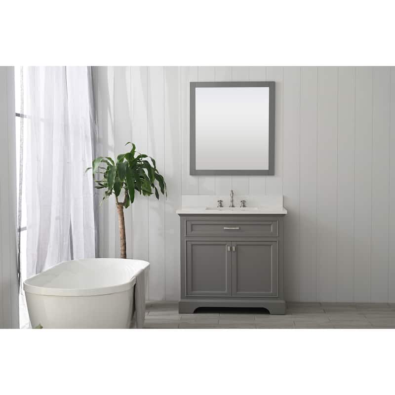 Milano 36" Single Vanity in Gray