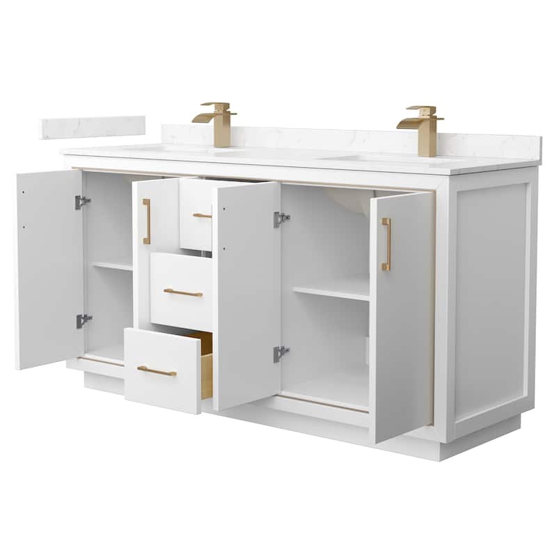 Wyndham Collection WCF1111-66D-VCA-MXX Icon 66" Free Standing Double