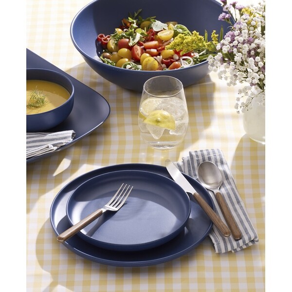 Oneida 24/7 Outdoor Living 12-Piece Flatware Set, Mirror/Faux Wood