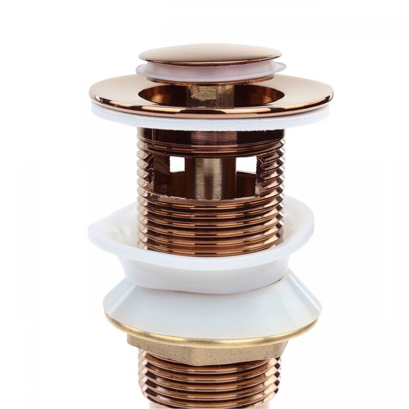 Brass Bathroom Faucets 4" Centerset Faucet with Rose Gold Finish and Pop Up Drain Renovators Supply - Brown