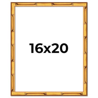 16x20 Solid Gold Bamboo Style Wood Frame