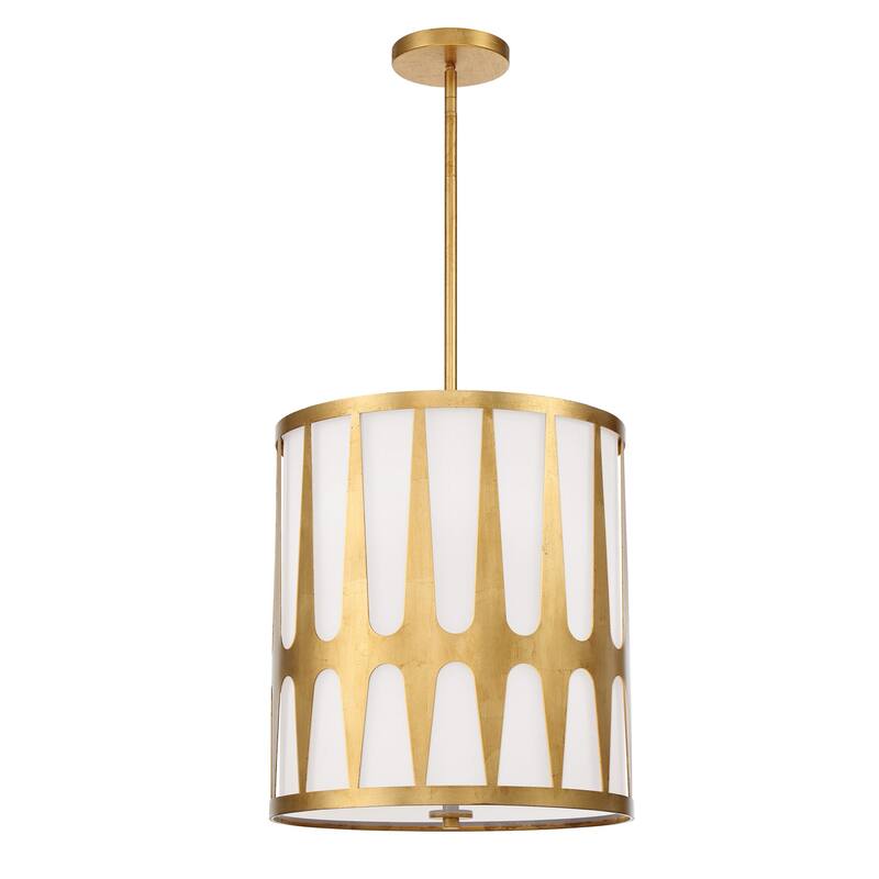 Royston 4 Light Antique Gold Pendant - 17.12'' W x 18.37'' H