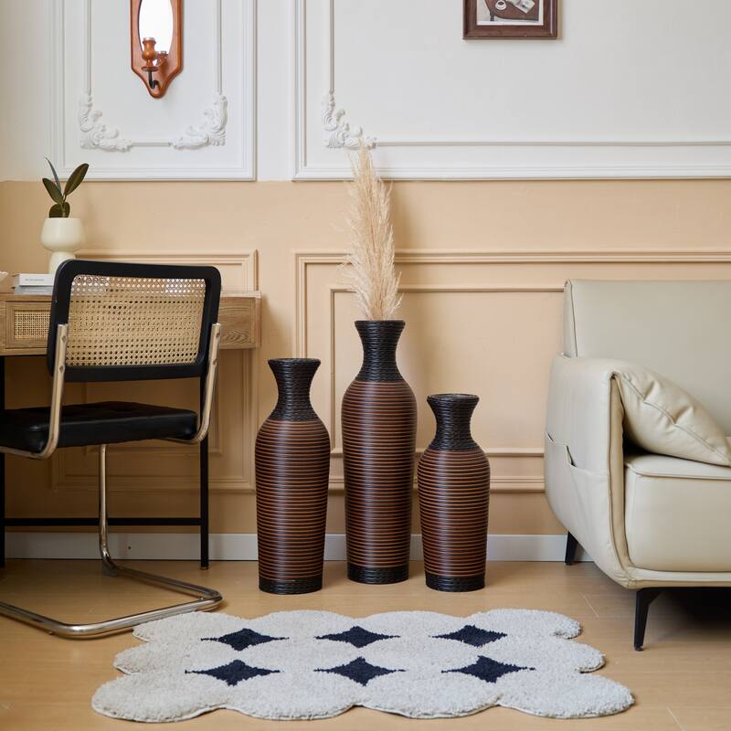 Desktop Vase, Brown Decorative Floor Vase, Classic and Neat Floor Vase, High Independent Flower Stand, Artificial Vine Vase