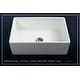 preview thumbnail 5 of 17, Fossil Blu 30-Inch SOLID Fireclay Farmhouse Sink in White, Stainless Steel Accessories, Flat Front - 30 x 20 x 10