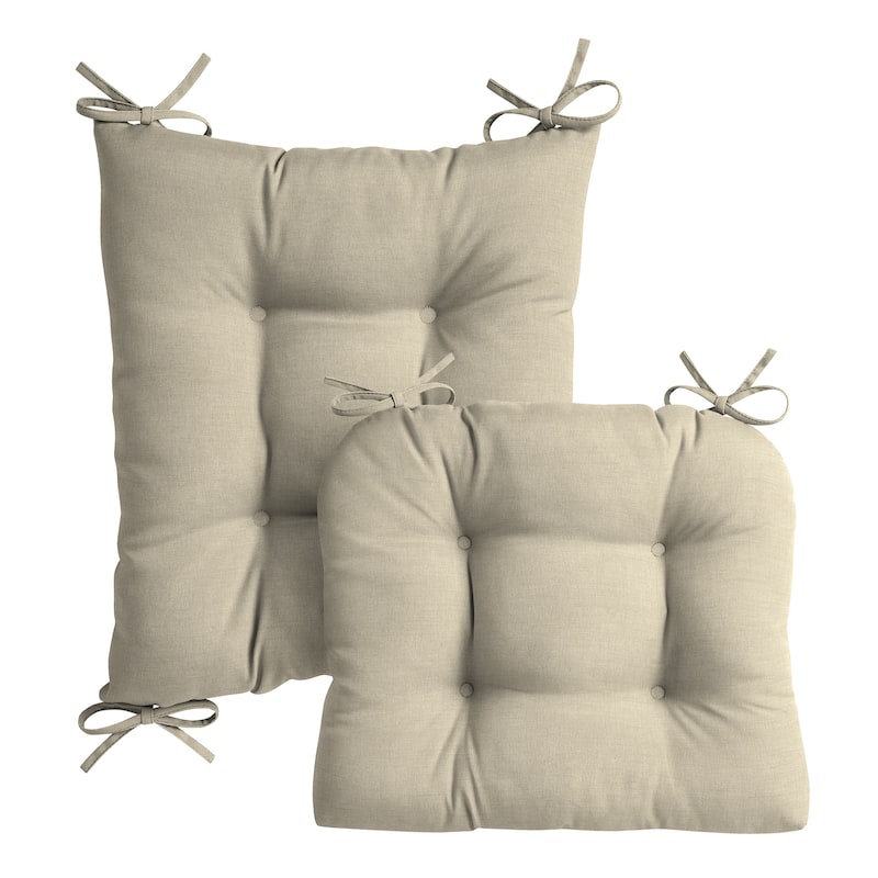 ARDEN Plush Indoor/Outdoor Rocking Chair Cushion Set - 18 x 20 - Tan Leala