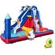 preview thumbnail 5 of 13, 6-In-1 Inflatable Water Park with Climbing Wall Splash Pool